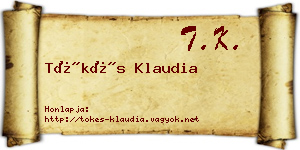 Tőkés Klaudia névjegykártya